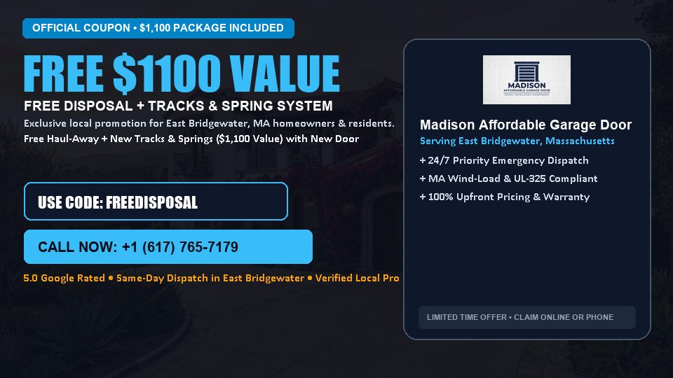 Madison Affordable Garage Door FREE Haul-Away & Heavy-Duty Tracks with New Door